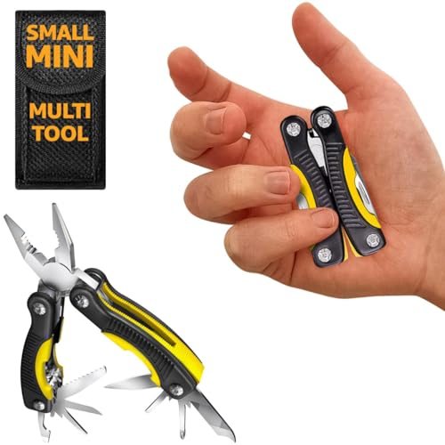 Grand Way 12-in-1 Mini Multitool — Black / Yellow