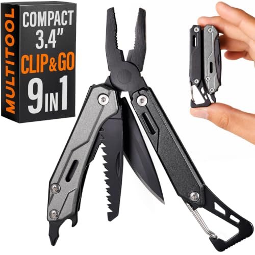 Grand Way 9-in-1 Carabiner Multitool — Black