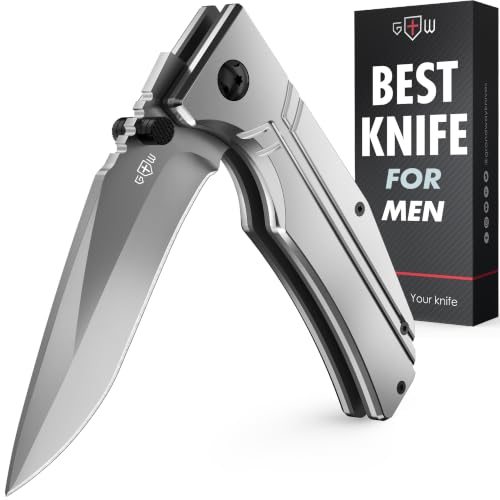 Grand Way Aluminum Pocket Knife 3.54" — Silver
