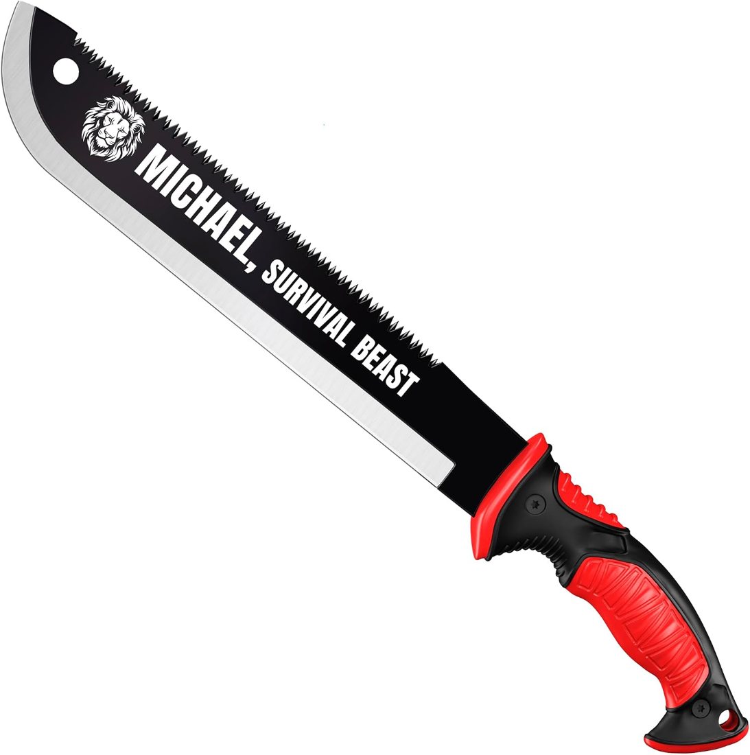 Grand Way Engraved Machete with Saw Back