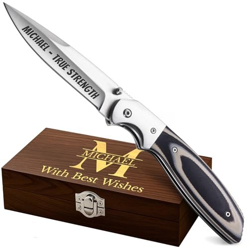 Grand Way Engraved Silver Pocket Knife — Silver