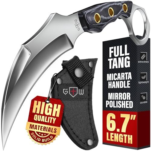 Grand Way Fixed Karambit with Micarta Handle — Micarta