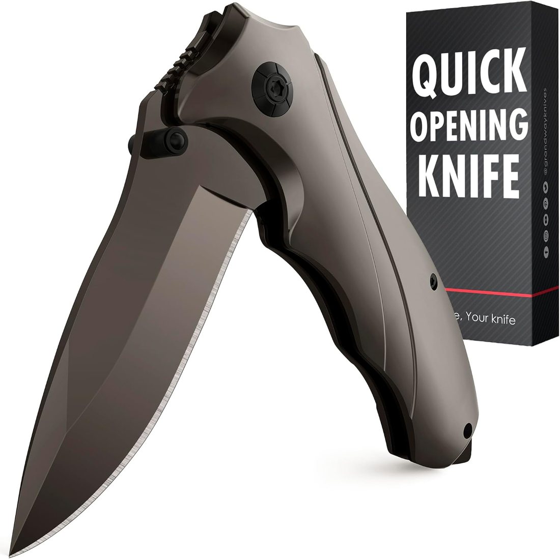 Grand Way Glass Breaker Quick Opening Pocket Knife