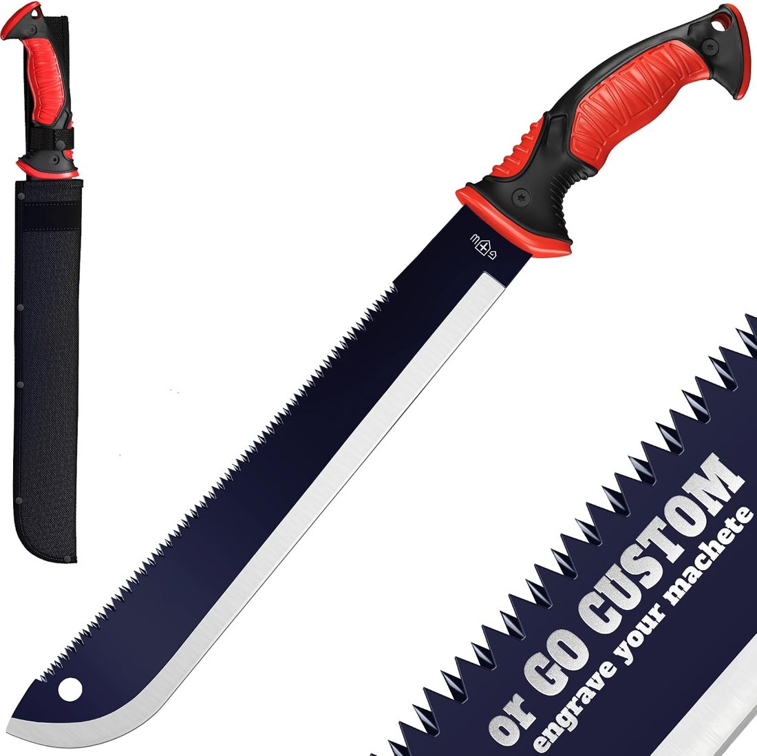 Grand Way Machete with Saw Back and Sheath