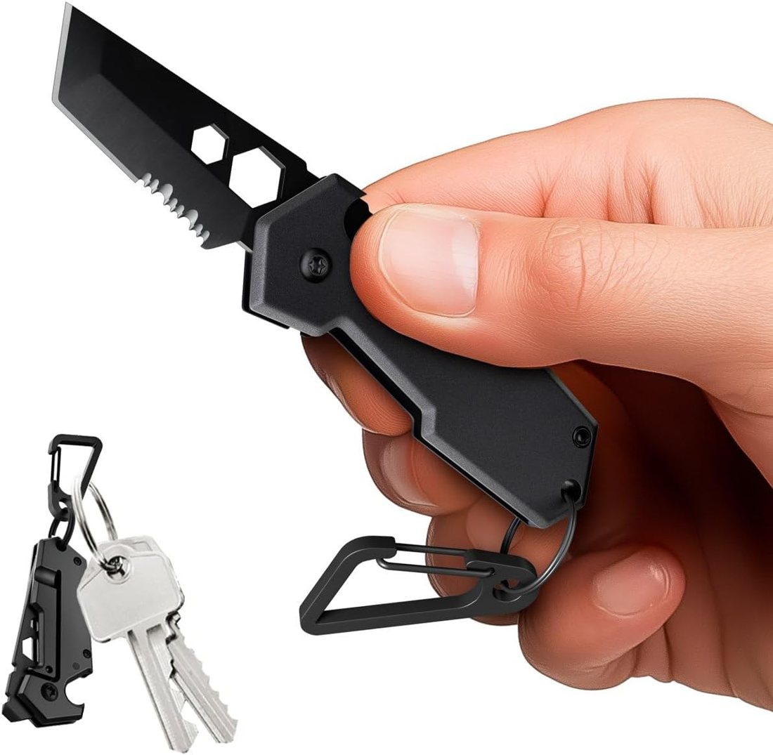 Grand Way Mini Keychain Knife with Carabiner