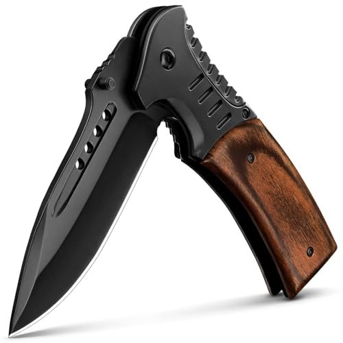 Grand Way Spring Assisted Glass Breaker Knife — Rosewood